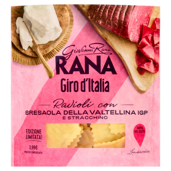 Giovanni Rana Giro d'Italia Ravioli con Bresaola della Valtellina IGP e Stracchino 250 g
