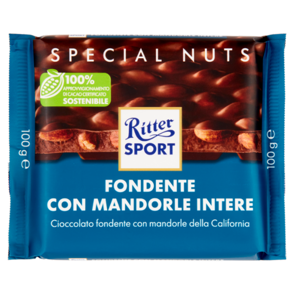 Ritter Sport Special Nuts Fondente con Mandorle Intere 100 g