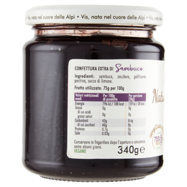 Vis Natura e Tradizione confettura extra Sambuco 340g