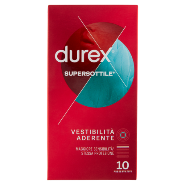 Durex Settebello Super Sottile Preservativi ad Alta Sensibilità , 10 Profilattici