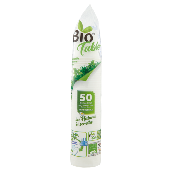 Bio Table Bicchieri 8 cl. Compostable 50 pz