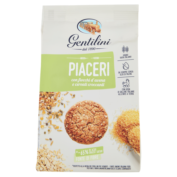 Gentilini Piaceri con fiocchi d'avena e cereali croccanti 330 g