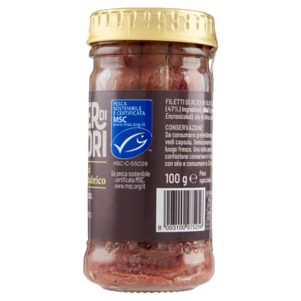 Selex Saper di Sapori Filetti di Alici del Mar Cantabrico in Olio di Oliva 100 g