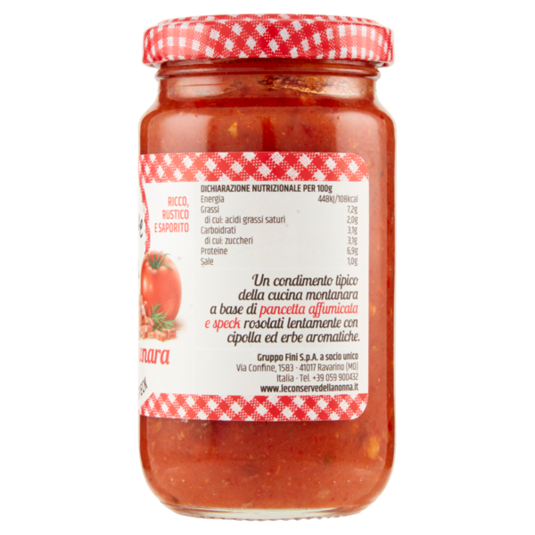 Le Conserve della Nonna Sugo alla montanara con Pancetta e Speck 190 g