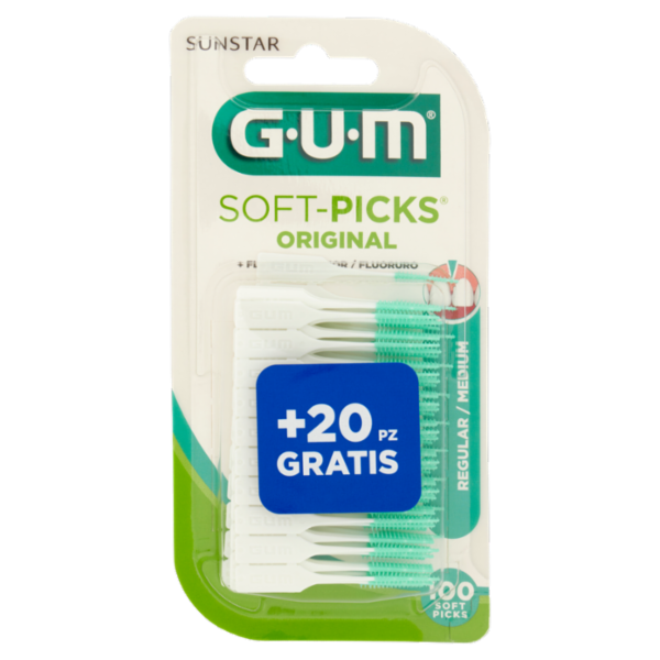 Gum Soft-Picks Original + Fluoro Regular/Medium 80 + 20 pz