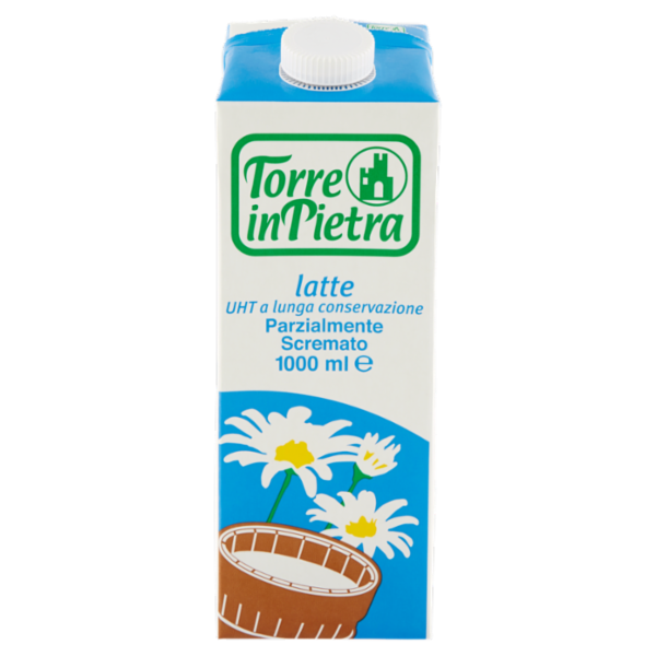 Torre in Pietra latte UHT a lunga conservazione Parzialmente Scremato 1000 ml