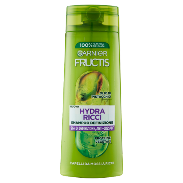 Garnier Fructis Shampoo Hydra Ricci, shampoo definizione per capelli da mossi a ricci, 250 ml