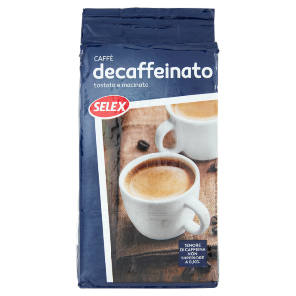 Selex Caffè Decaffeinato Tostato e Macinato 250 g