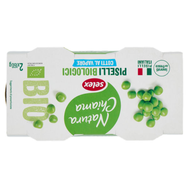 Selex Natura Chiama Piselli Cotti al Vapore Biologici 2x160 g