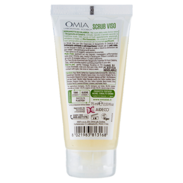 Omia Laboratori Ecobio Scrub Viso bergamotto di Calabria 75 ml