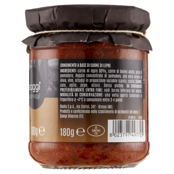 Assaggi e paesaggi Sugo di Lepre 180 g