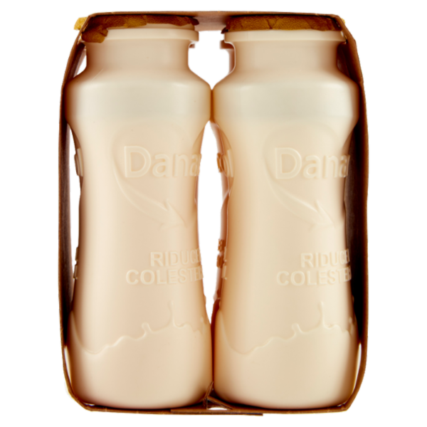 DANACOL Yogurt da bere, Riduce il Colesterolo grazie agli Steroli Vegetali, gusto Ananas, 4x100g