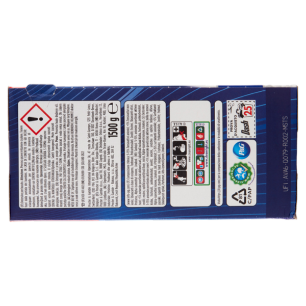 Dash Detersivo Lavatrice Polvere per Bucato Power Tecnologia Anti-Residui 25 Lavaggi 1500 g