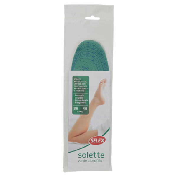Selex Solette alla Clorofilla Verdi Misura 36-46 2 pezzi