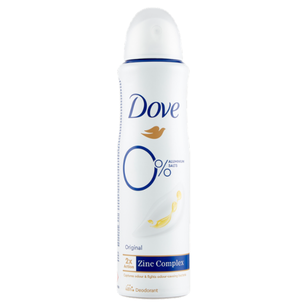 Dove 0% Aluminium Salts Original Deodorant 150 ml