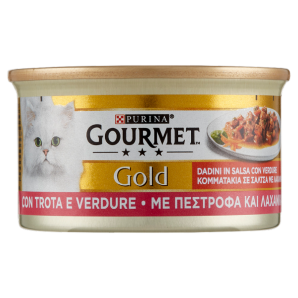 PURINA GOURMET Gold Dadini in Salsa con Verdure con Trota e Verdure 85 g
