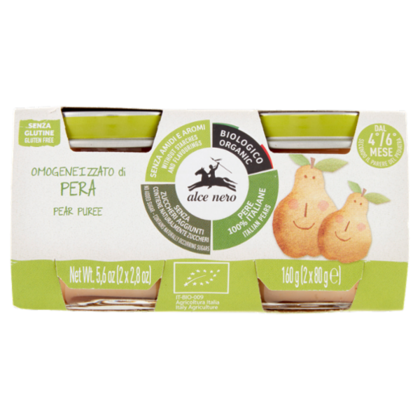 alce nero Omogeneizzato di Pera 2 x 80 g