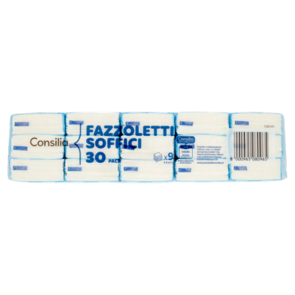 Consilia Fazzoletti di Carta 4 Veli 9x30 pacchetti