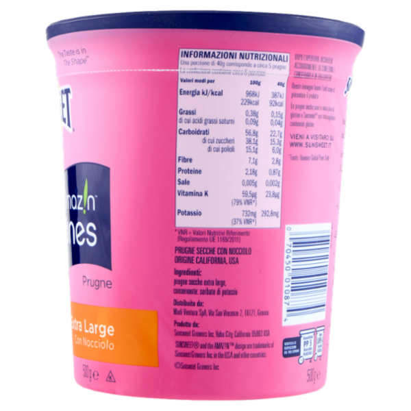 Sunsweet Amaz!n Prunes Prugne Extra Large con Nocciolo 500 g