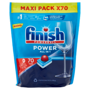 Finish Power All In One Regular Pastiglie Lavastoviglie 70 Lavaggi 1120 Gr