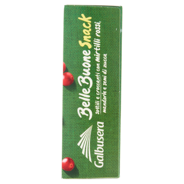 Galbusera BelleBuone Snack sottili e croccanti con mirtilli rossi, mandorle e semi di zucca 5 x 30 g