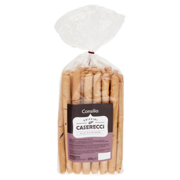 Consilia Grissini Caserecci alle Olive Nere 250 g 