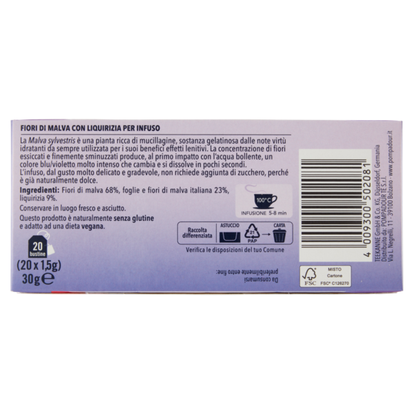 Pompadour Infuso Fiori di Malva 20 x 1,5 g