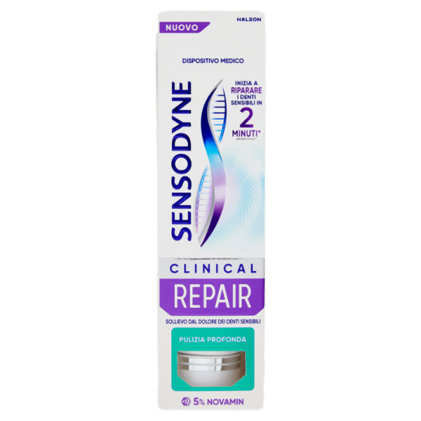 Sensodyne Clinical Repair Pulizia Profonda,inizia a riparare i Denti Sensibili in 2 min*,Menta,75ml