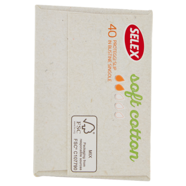 Selex Proteggi Slip in Cotone Biologico in Bustine Singole 40 pezzi