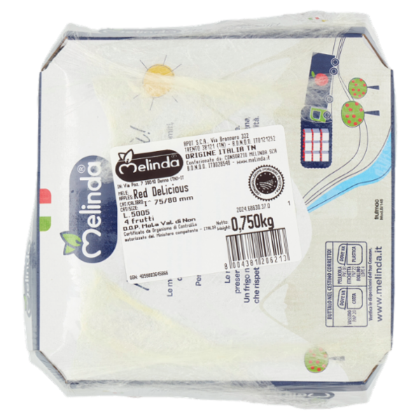 Melinda Red Delicious D.O.P Mela Val di Non Calibro 75/80 mm 0,75 kg