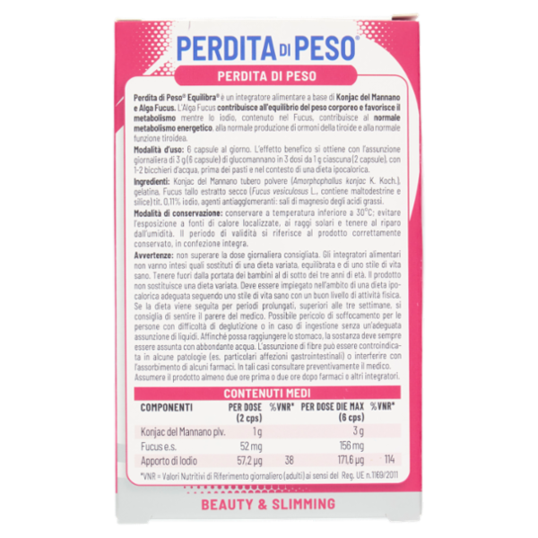 equilibra Perdita di Peso 60 Capsule 41,7 g