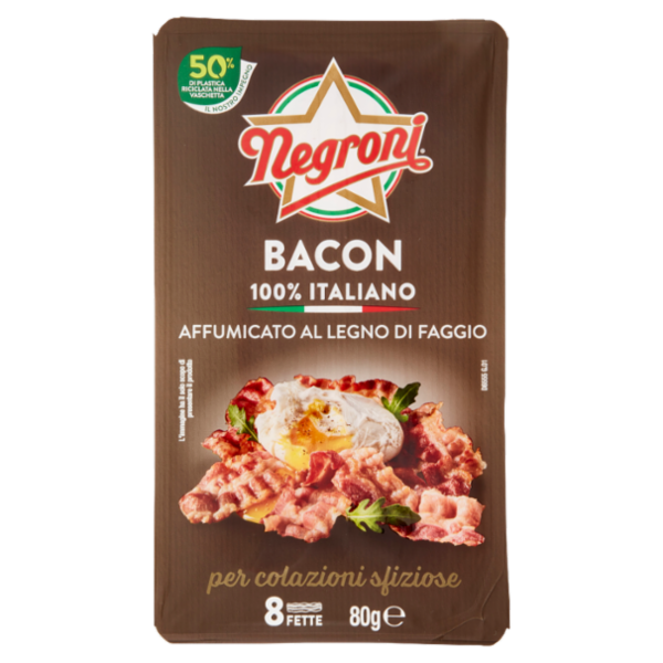 Negroni Bacon Affumicato al Legno di Faggio 80 g