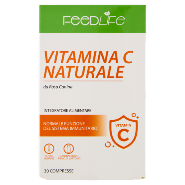 FeedLife Vitamina C Naturale da Rosa Canina Compresse 30 x 1 g