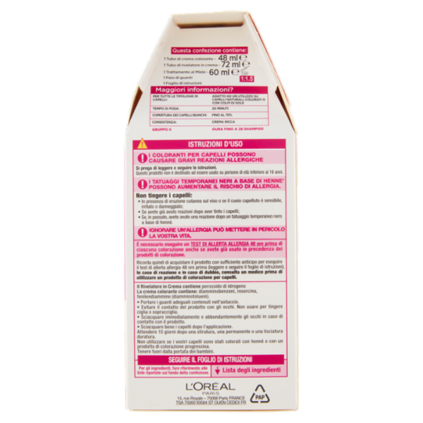 L'Oréal Paris Tinta Capelli Casting Creme Gloss, Senza Ammoniaca, 210 Nero Blu