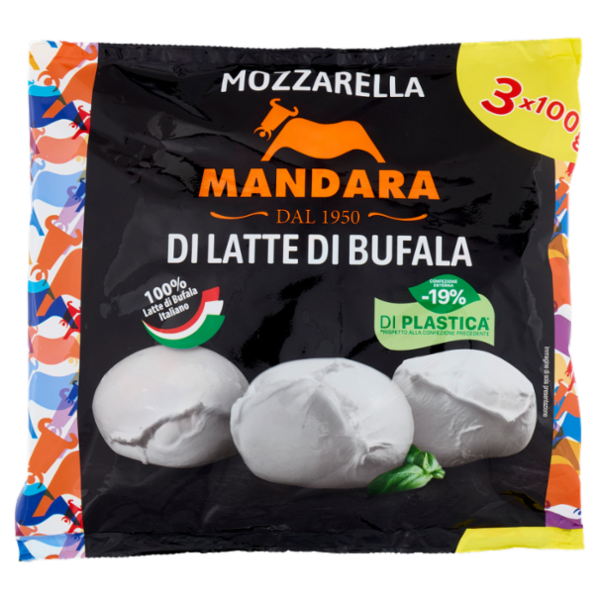 Mandara Mozzarella di Latte di Bufala 3 x 100 g