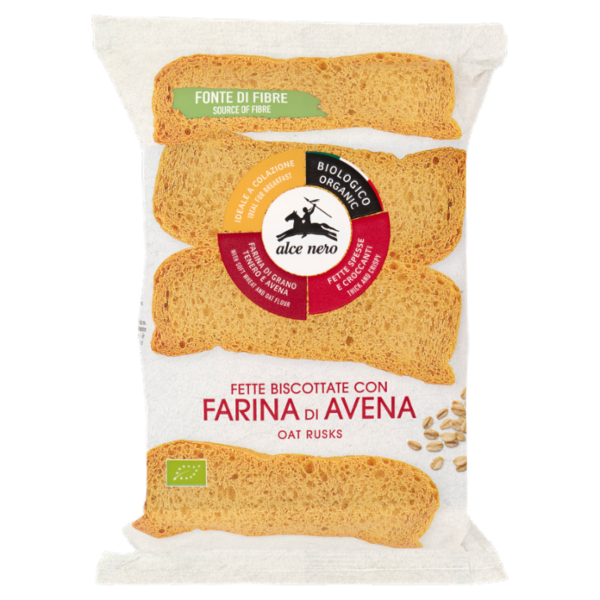 alce nero Fette Biscottate con Farina di Avena 120 g