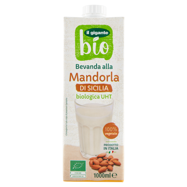 IL GIGANTE bio Bevanda alla Mandorla di Sicilia biologica UHT 1000 ml