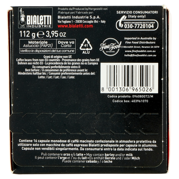 Bialetti Caffè d'Italia Espresso Bar Roma 16 Capsule 112 g