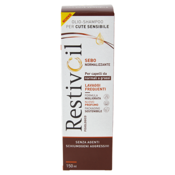 RestivOil Fisiologico Olio-Shampoo per Cute Sensibile Sebo Normalizzante 150 ml