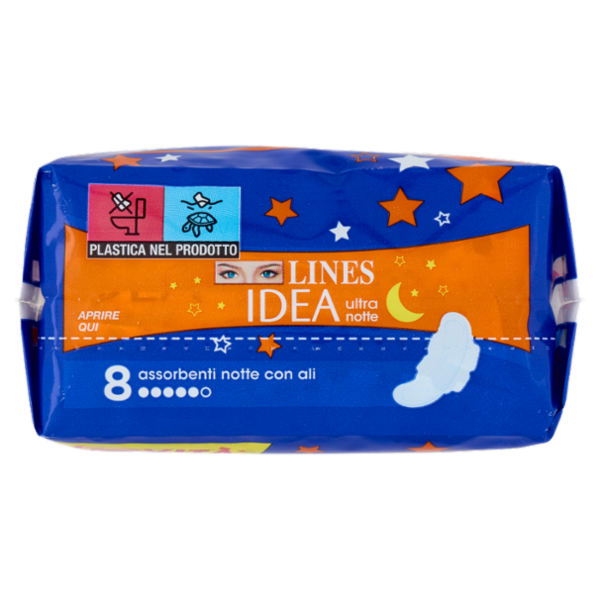 Lines Idea ultra notte con ali 8 pz