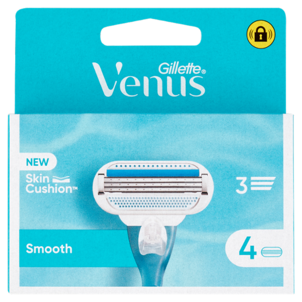Gillette Venus Lamette Rasoi Donna Smooth per Rasoio a 3 Lame, Confezione da 4
