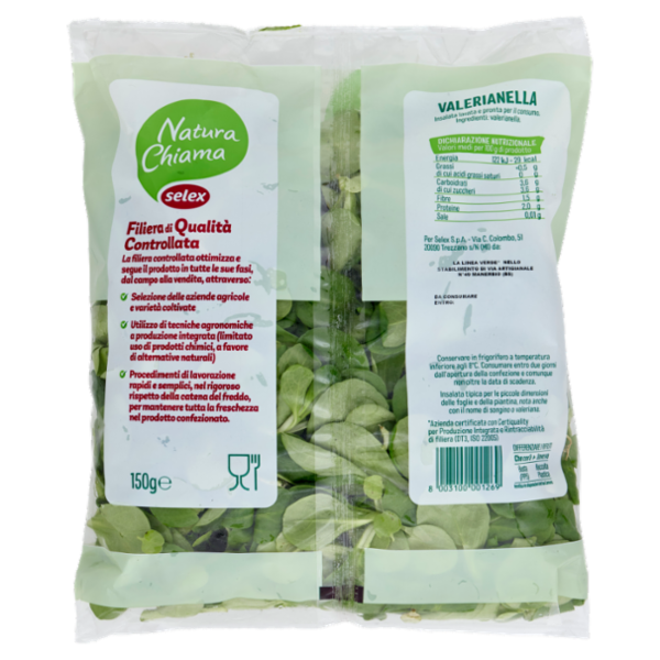 Selex Natura Chiama Valerianella Lavata e Pronta per il Consumo 150 g