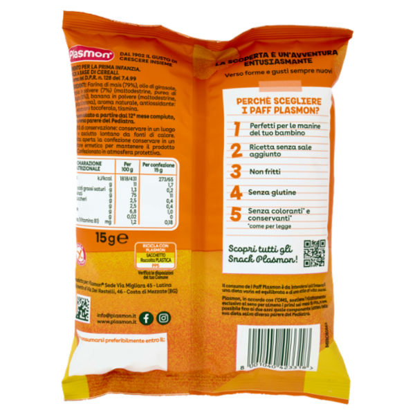 Plasmon i Paff Fragola 15 g