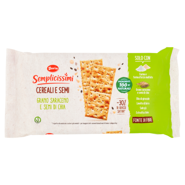 Doria Semplicissimi Crackers Grano Saraceno e Semi di Chia - 245 g