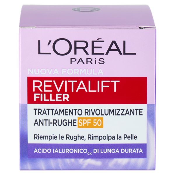 L'Oréal Paris Revitalift Filler Trattamento Rivolumizzante Anti-Rughe SPF 50 50 ml