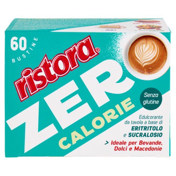 ristora Zero Calorie Edulcorante da tavola a base di Eritritolo e Sucralosio Bustine 60 x 1 g