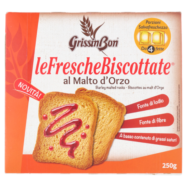 GrissinBon leFrescheBiscottate al Malto d'Orzo 250 g