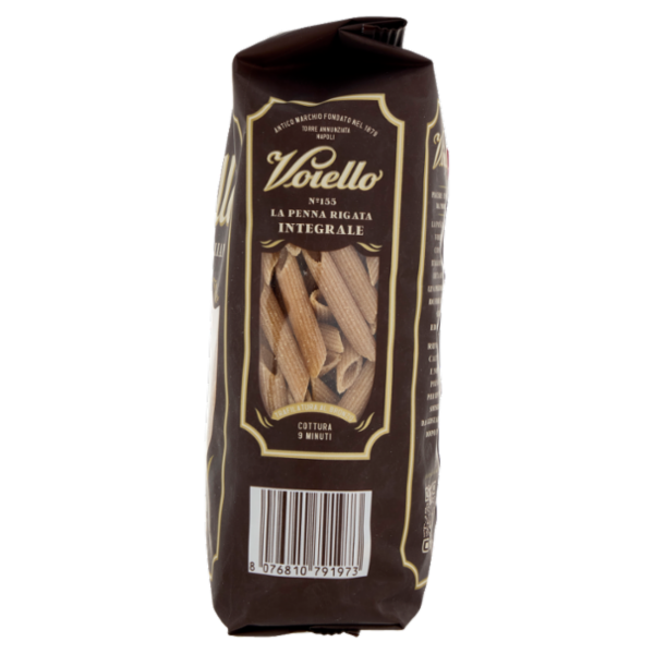 Voiello Pasta La Penna Rigata Integrale N°155 Grano 100% Italiano Trafilata Bronzo 500g