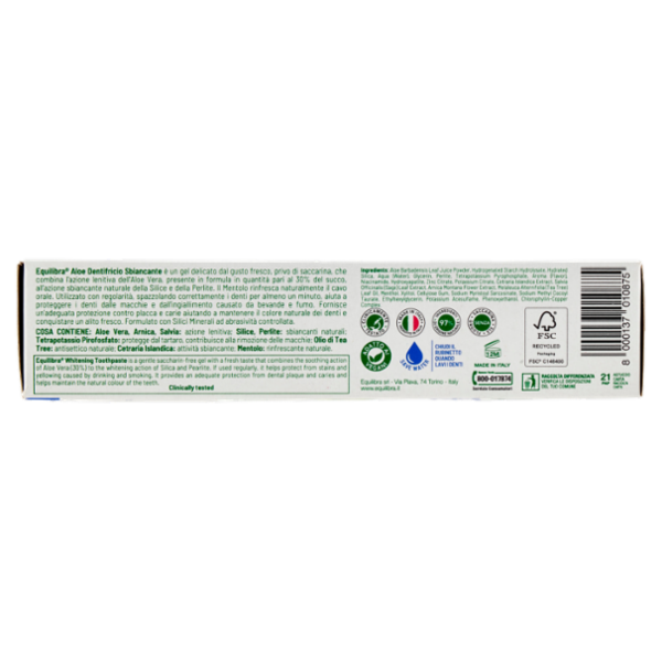 equilibra Aloe Dentifricio Sbiancante 75 ml