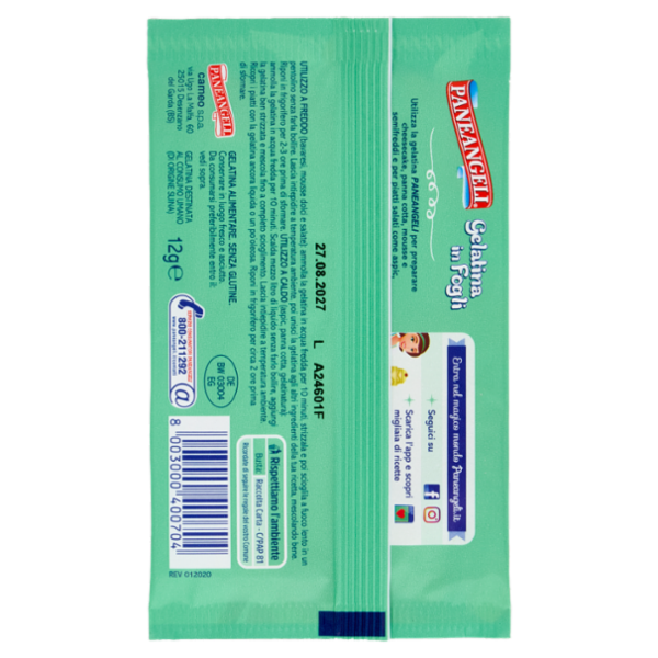 PANEANGELI Gelatina in Fogli 12 g